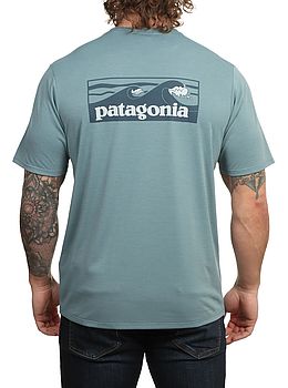 Patagonia Cap Cool Boardshort Logo Tee Sage