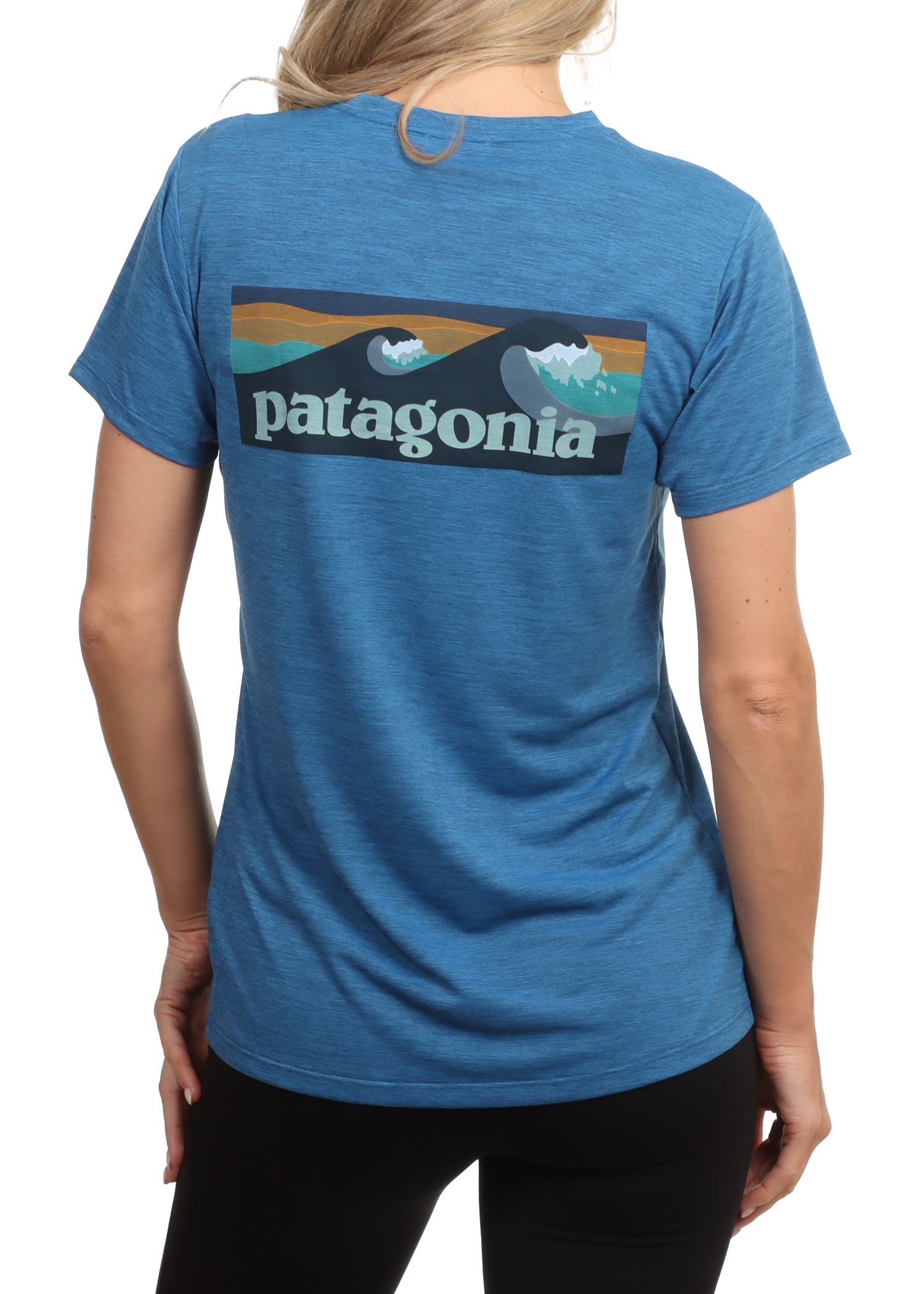 Patagonia Cap Cool Boardshort Logo Tee Blue