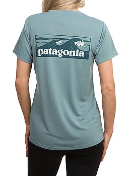 Patagonia Cap Cool Boardshort Logo Tee Sage