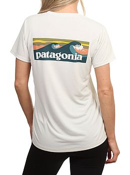 Patagonia Cap Cool Boardshort Logo Tee White
