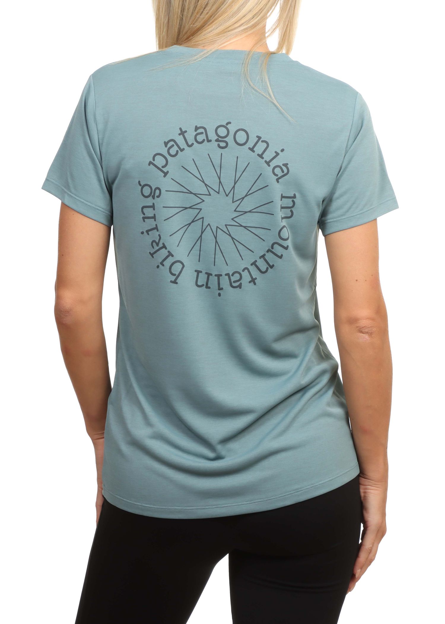 Patagonia Cap Cool Spoke Stencil Tee Blue Sage