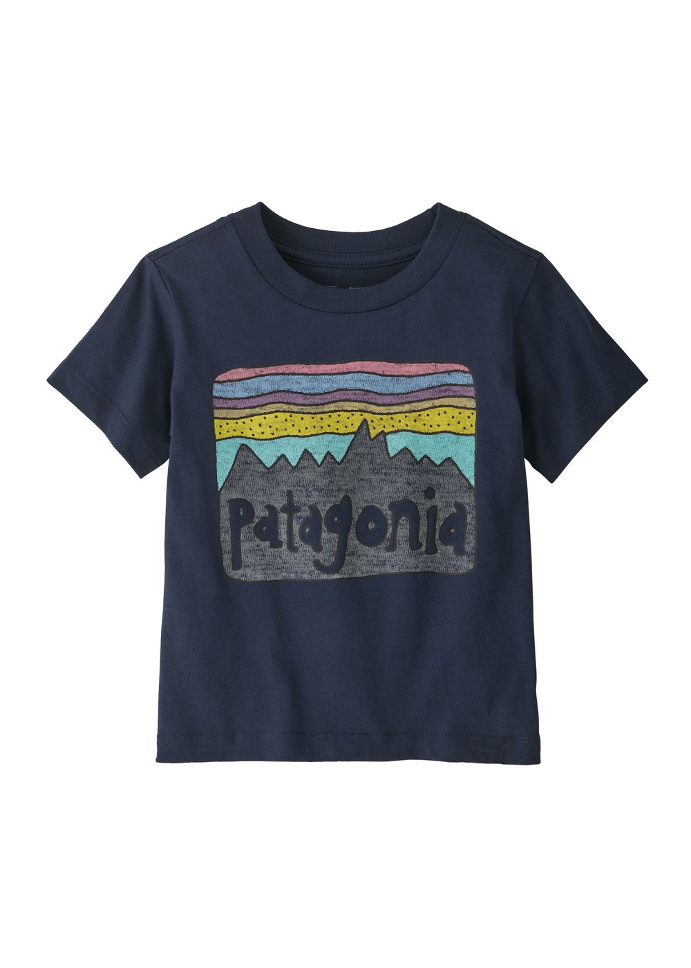 Patagonia Baby Fitz Roy Skies Tee Navy