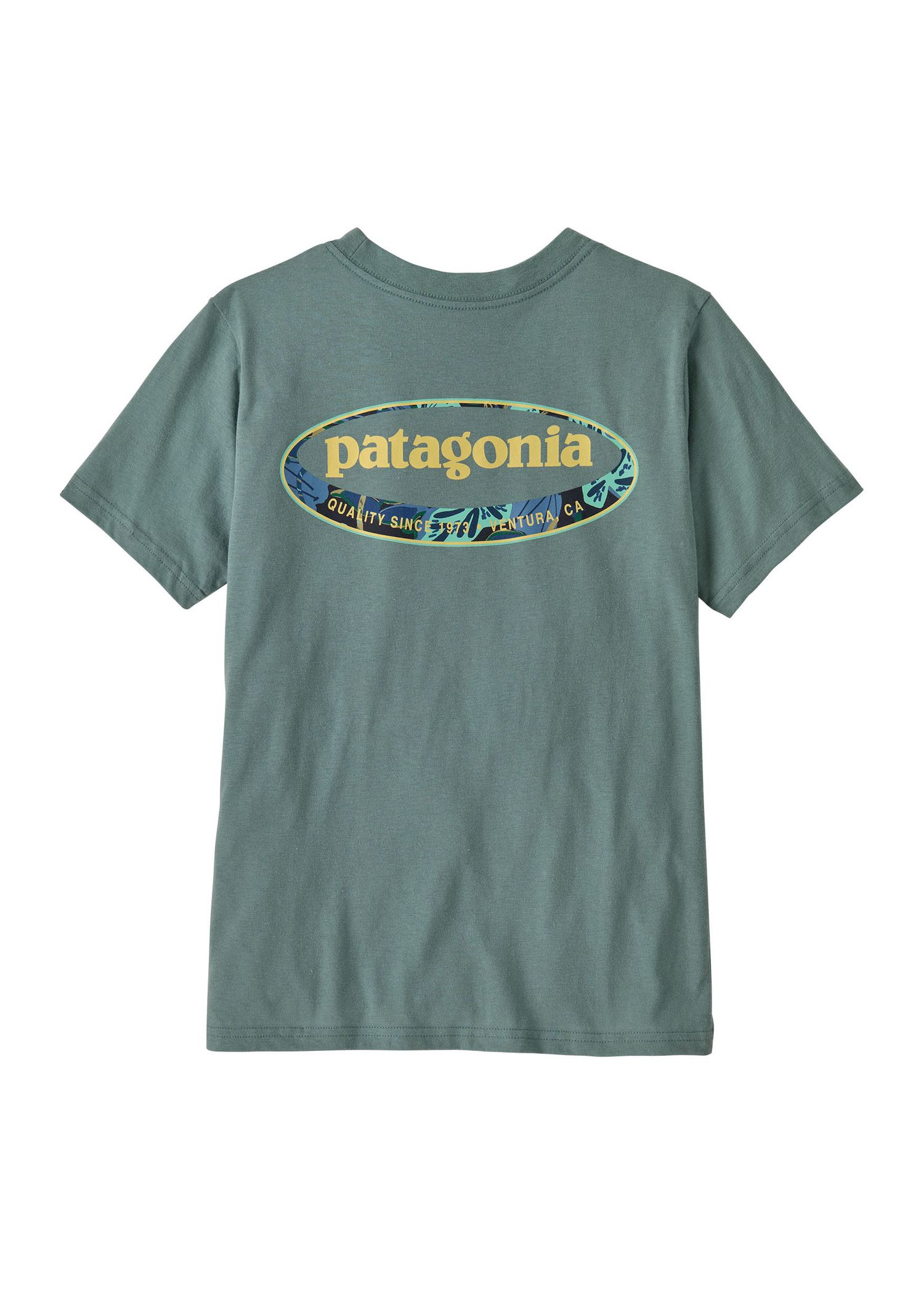 Patagonia Kids Graphic Tee Blue Sage