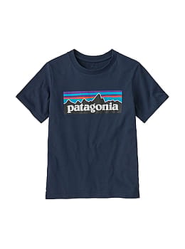 Patagonia Kids P6 Logo Tee New Navy