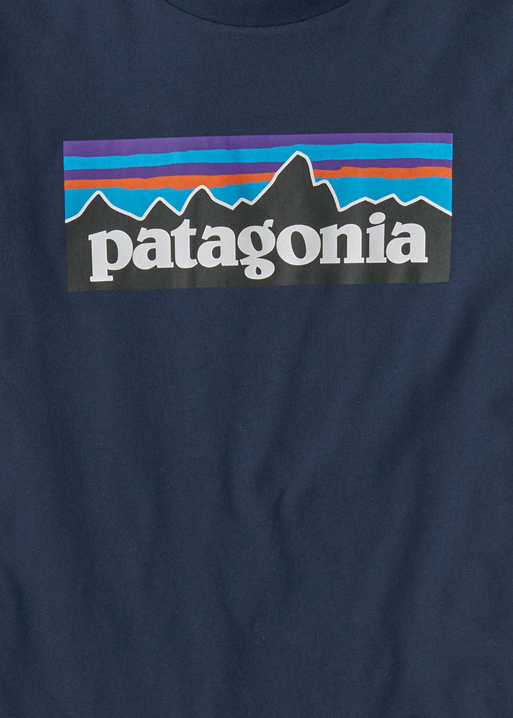 Patagonia Kids P6 Logo Tee New Navy