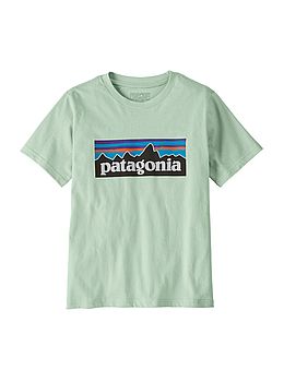 Patagonia Kids P6 Logo Tee Thin Ice