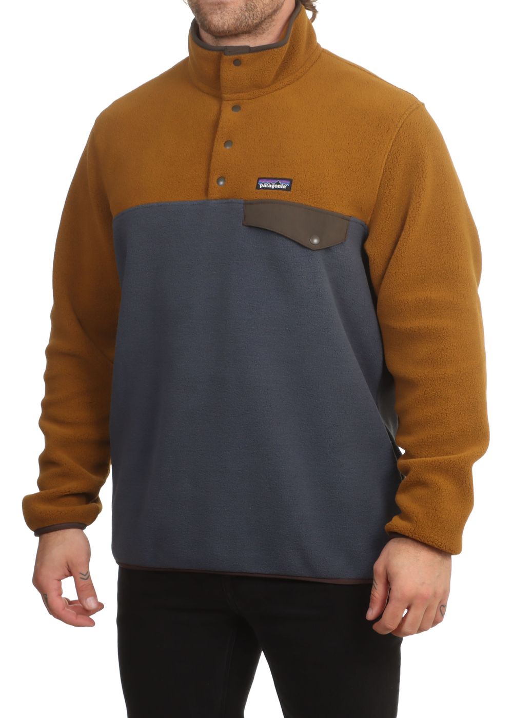 Patagonia Lightweight Synchilla Snap-T Fleece Shelter Brown