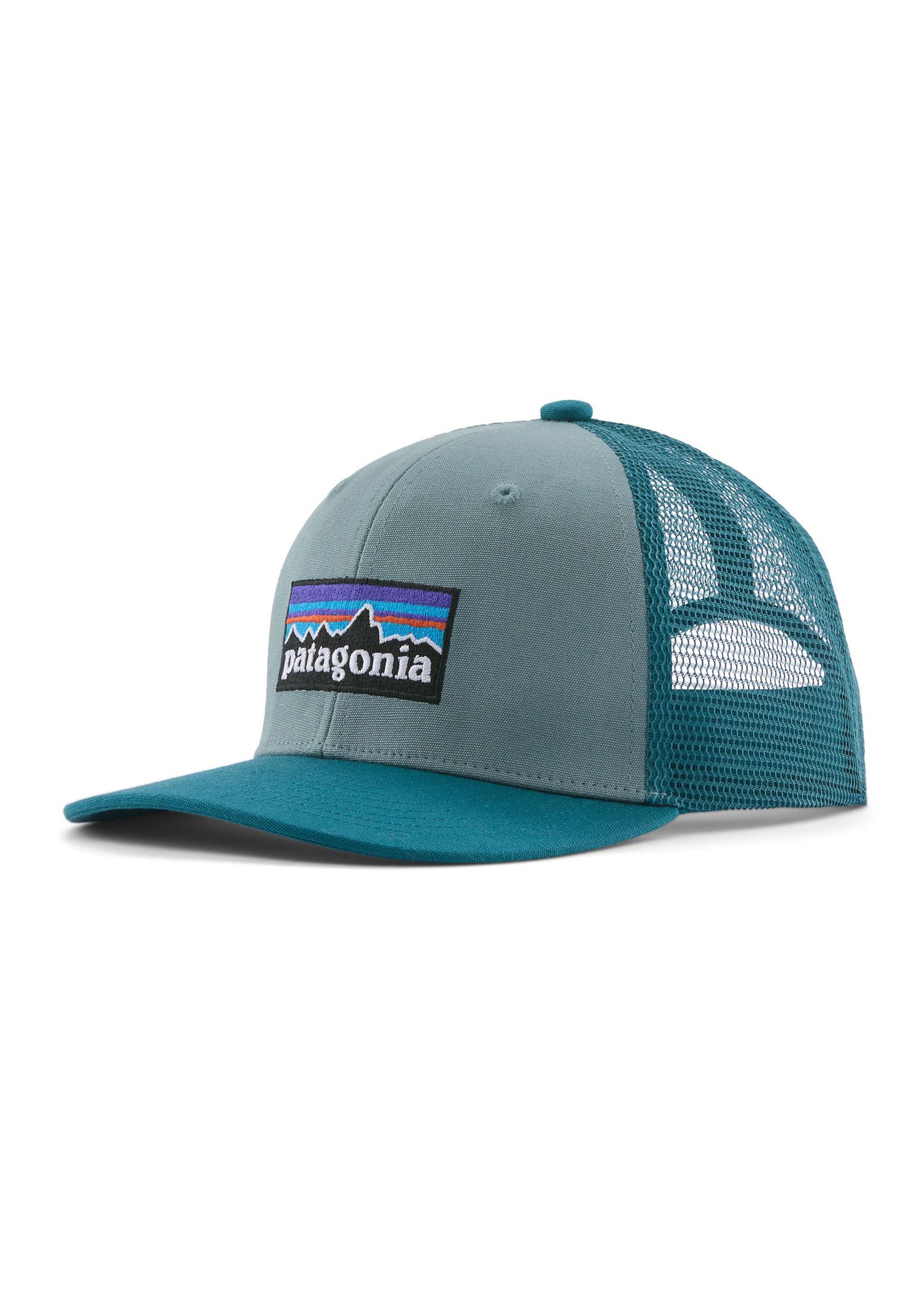 Patagonia Kids Trucker Cap P6 Logo Blue Sage
