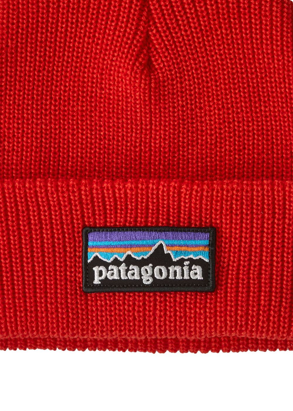 Patagonia Kids P6 Logo Beanie Sizzle Red