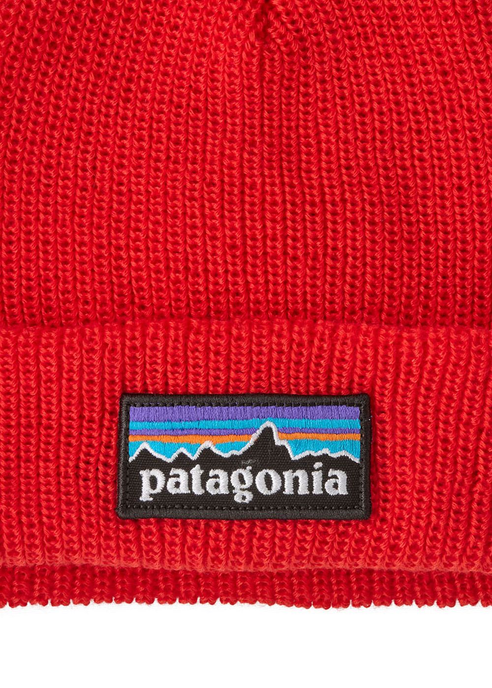 Patagonia Baby P6 Logo Beanie Sizzle Red