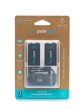 Pale Blue 9V USB-C Rechargeable Battery 2 Pack