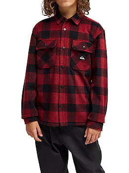 Quiksilver Boys Venture Polar Shirt Oxblood