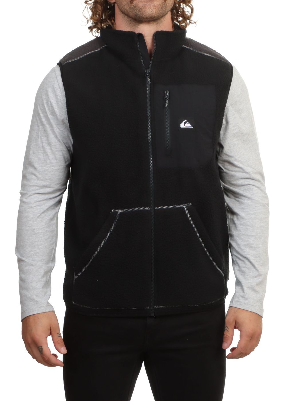 Quiksilver Clean Coast Fleece Vest Black