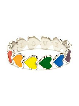 Pura Vida Rainbow Heart Ring Rainbow