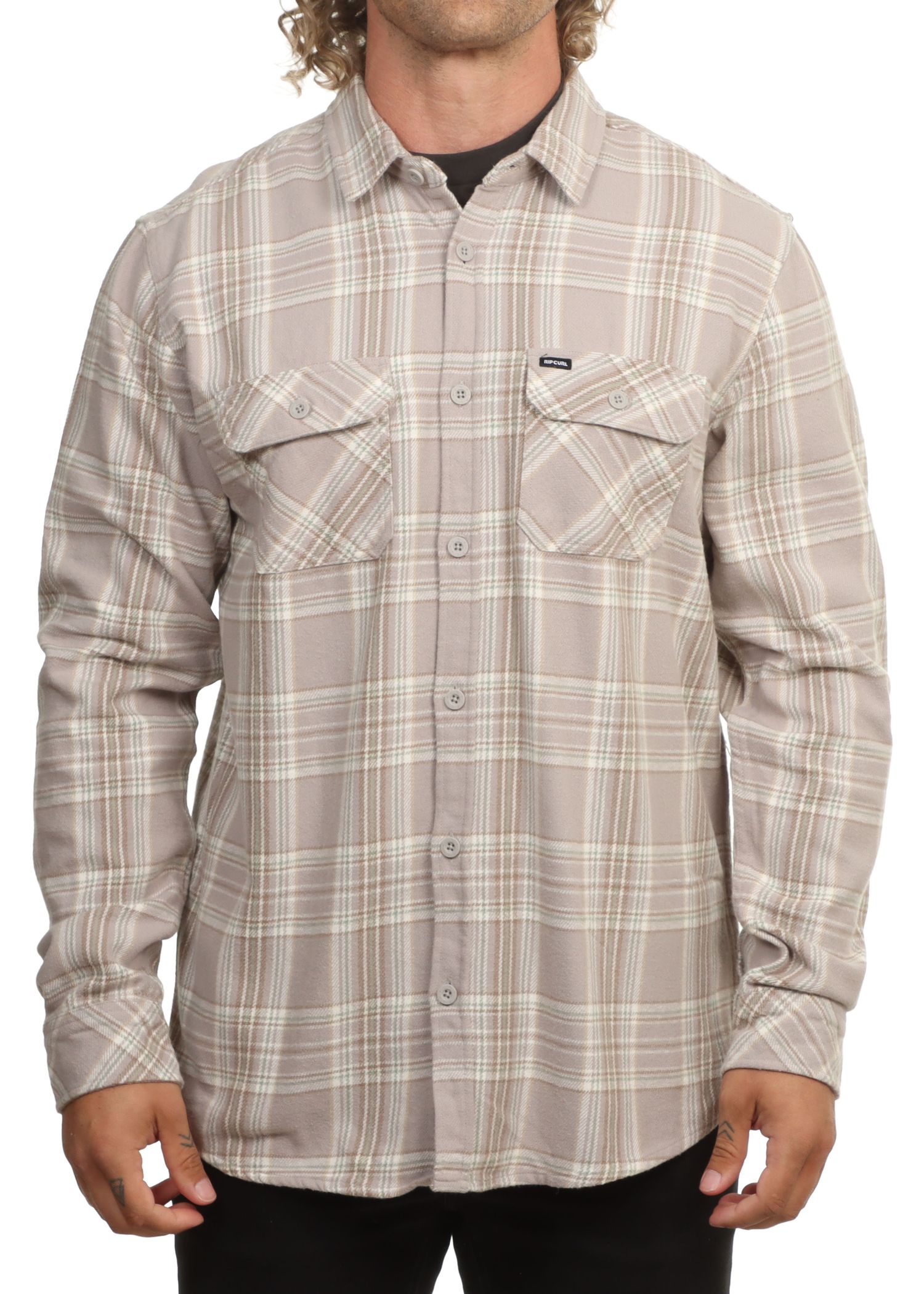 Ripcurl Premium Surf Griffin Flannel Shirt Stone