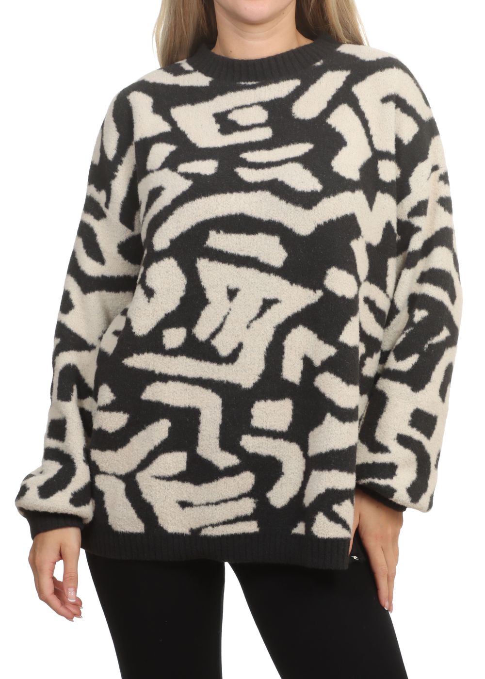 Ripcurl The Search Jaquard Sweater Black White