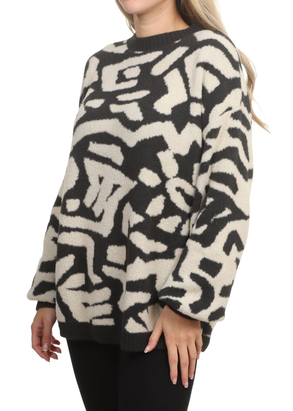Ripcurl The Search Jaquard Sweater Black White