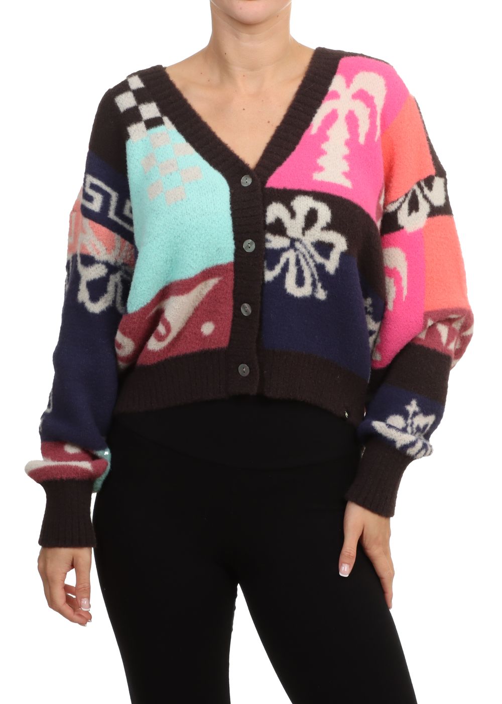 Ripcurl Keepsakes Jacquard Cardigan Pink