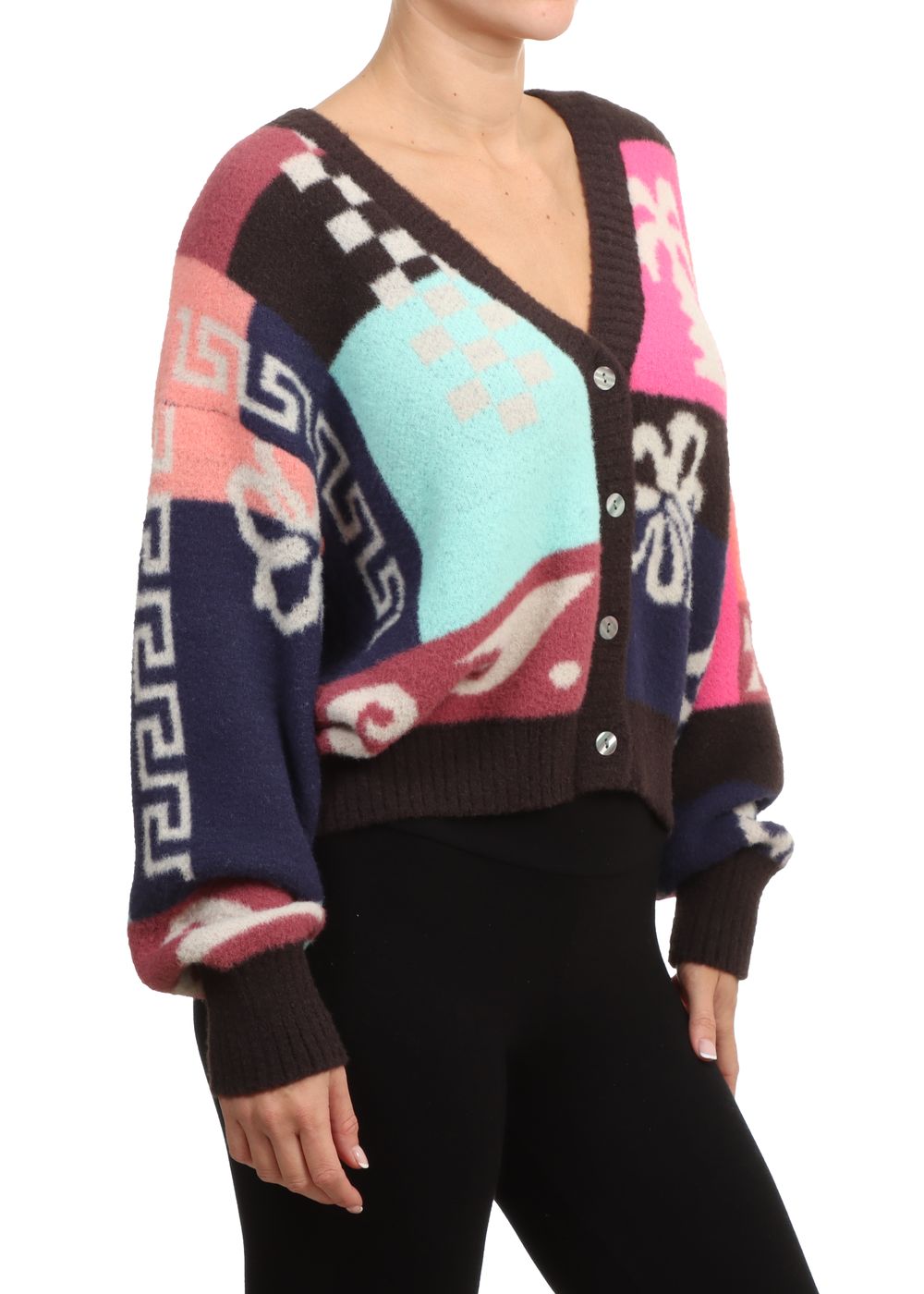 Ripcurl Keepsakes Jacquard Cardigan Pink