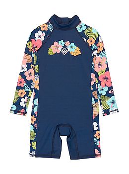 Roxy Little Girls Morning Flower Springsuit Indigo