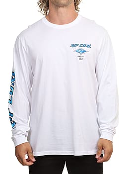 Ripcurl Fade Out Icon Long Sleeve White