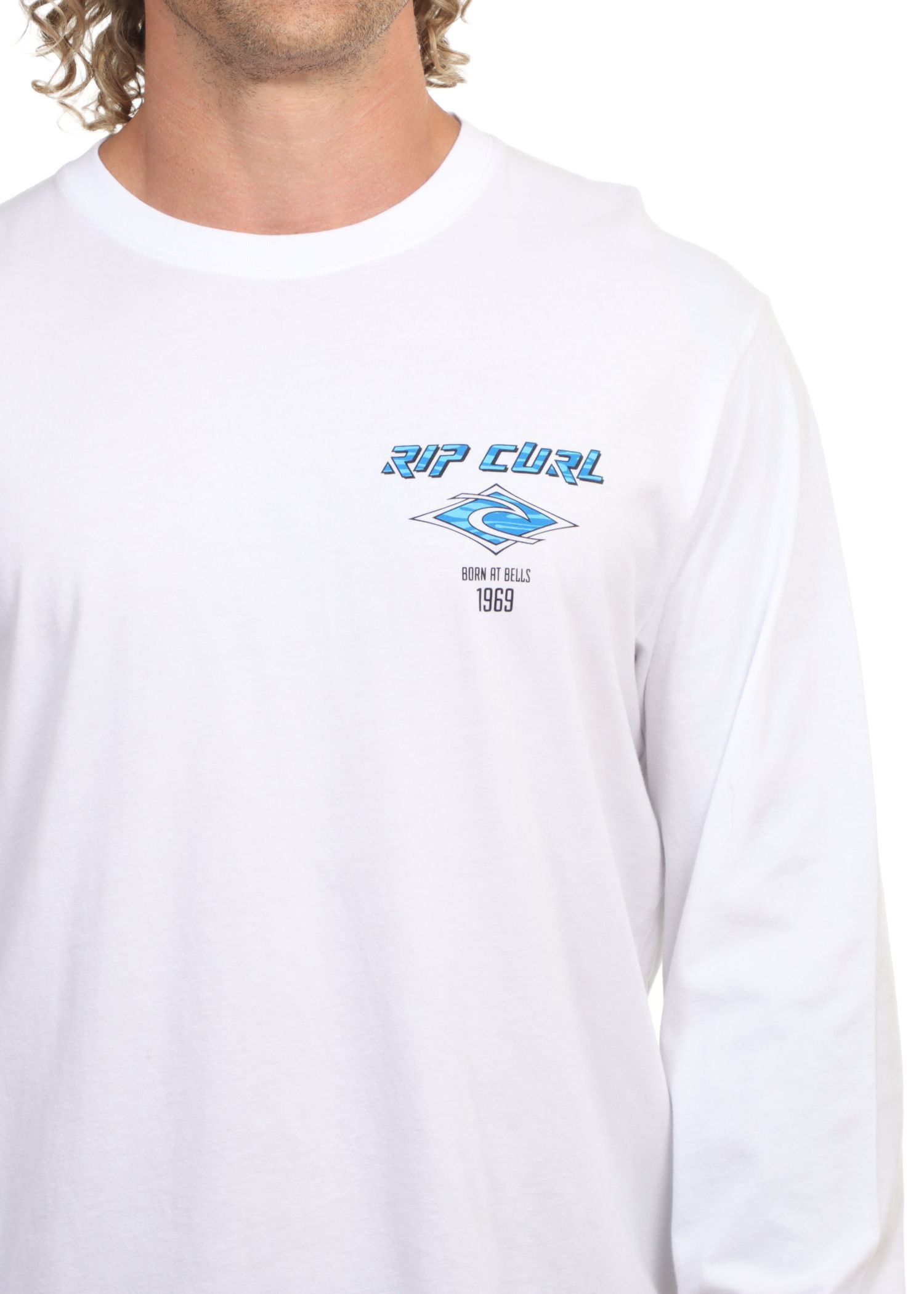 Ripcurl Fade Out Icon Long Sleeve White