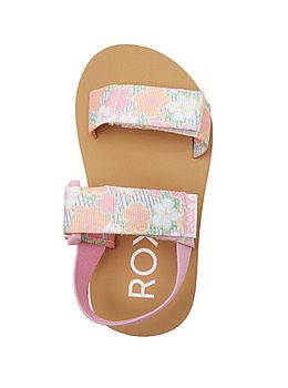 Roxy Infant Girls TW Cage Sandals White Pink