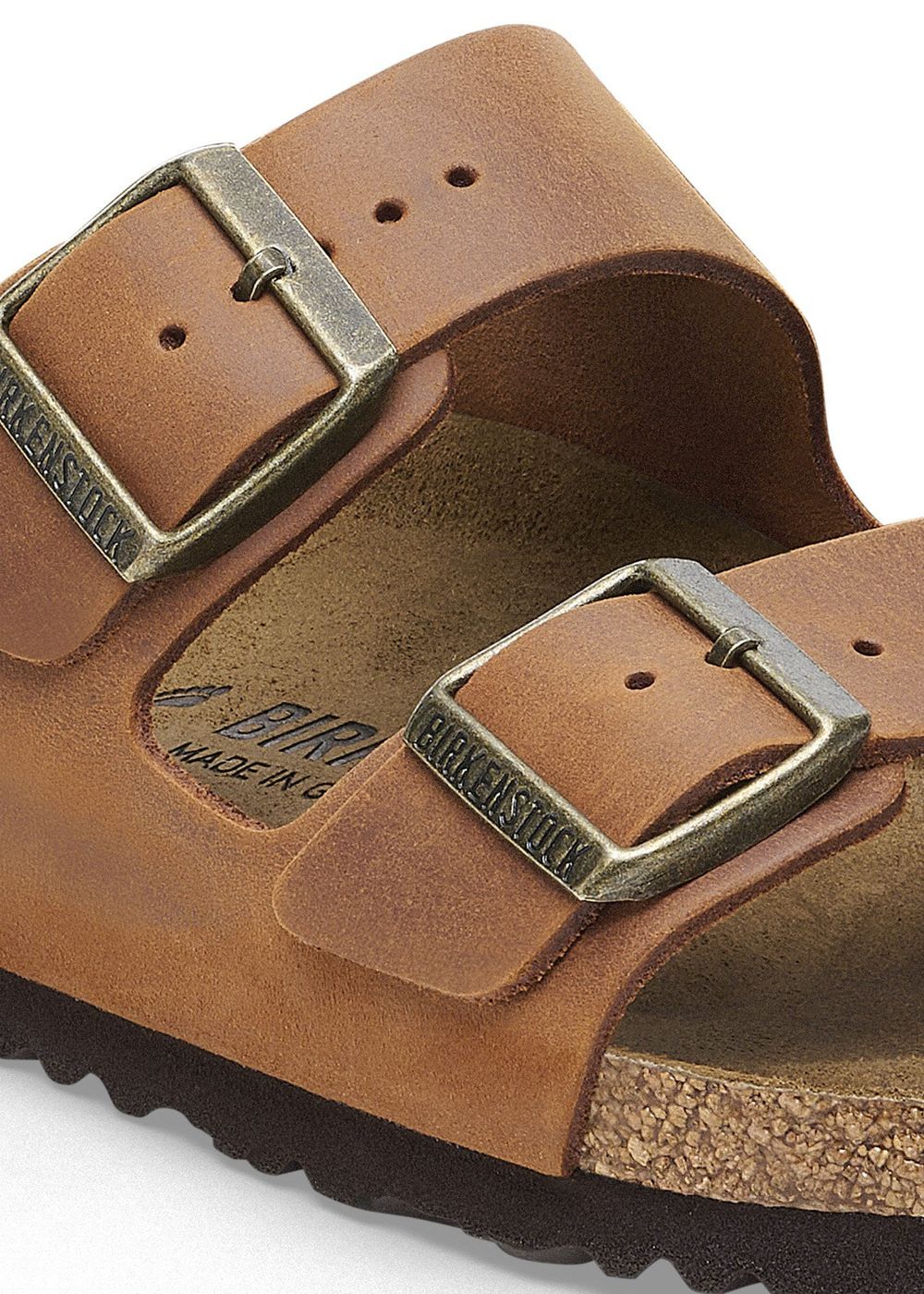 Birkenstock Arizona Oiled Leather Sandals Cognac