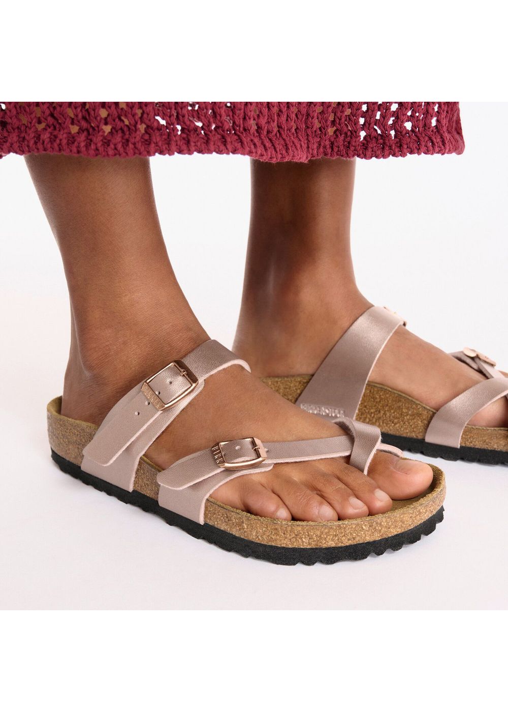 Birkenstock Mayari Birko Flor Sandals Copper
