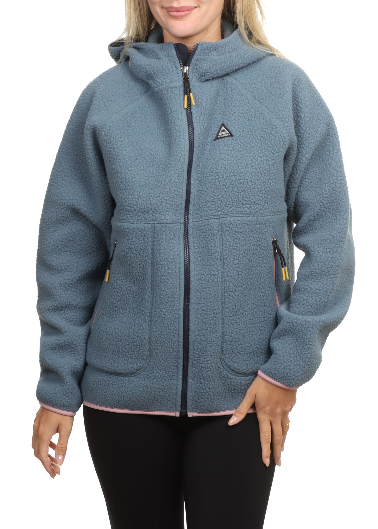 Passenger Home Zip Hooded Sherpa Fleece Blue