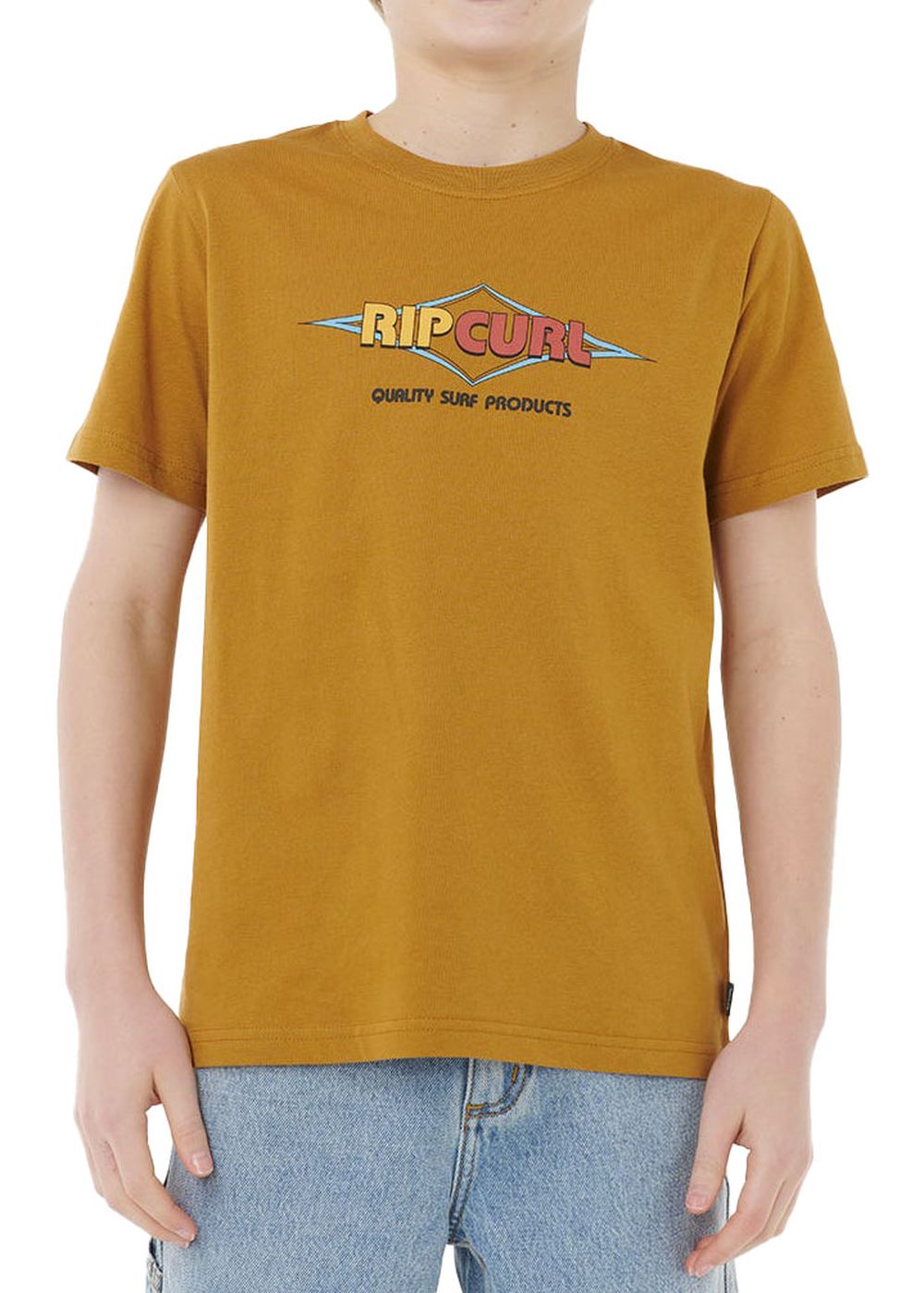 Ripcurl Boys Surf Revival Logo Tee Bronze