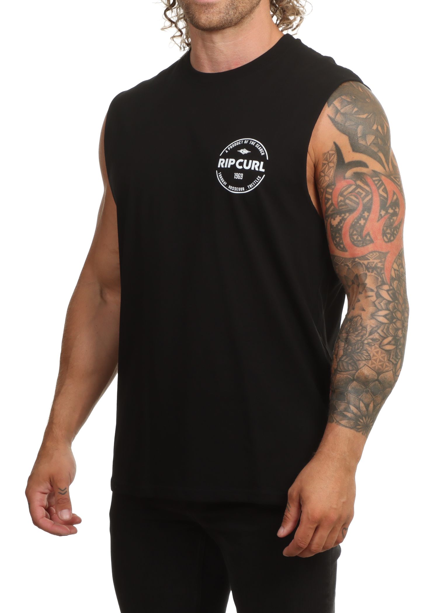 Ripcurl Staple Muscle Tank Black