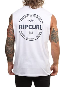 Ripcurl Staple Muscle Tank White