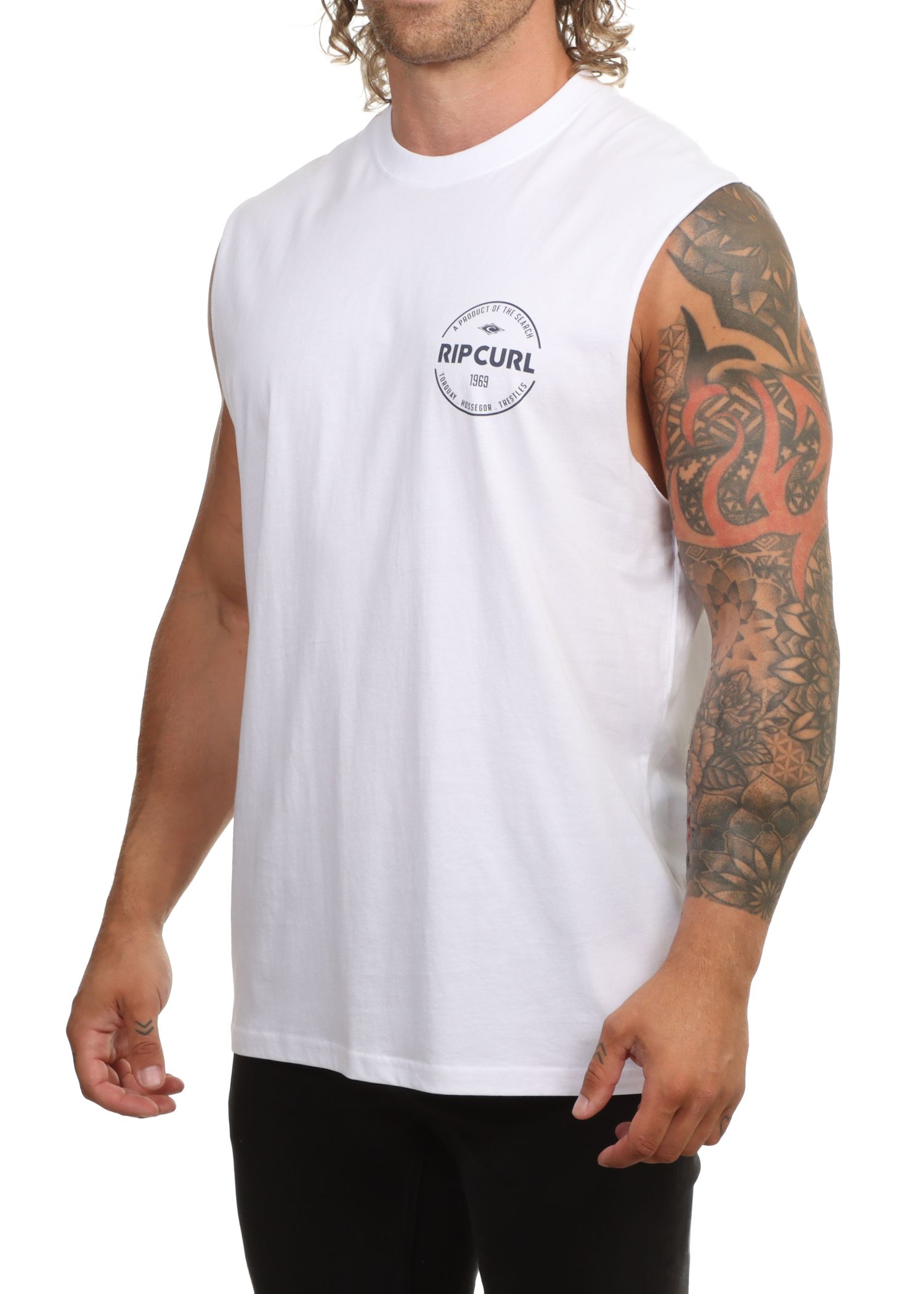 Ripcurl Staple Muscle Tank White