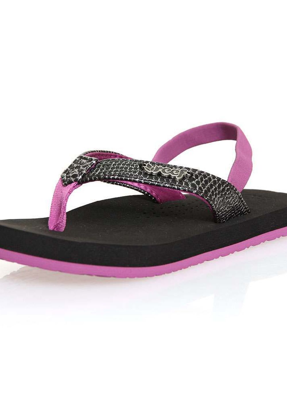 Reef Girls Little Cushion Sandals Black/Orchid