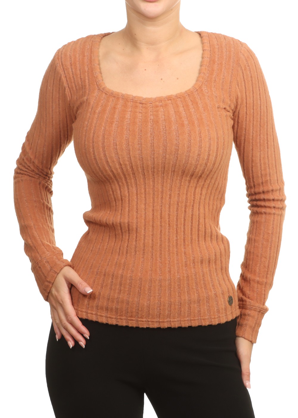 Ripcurl Open Neck Cosy Sweater Light Brown