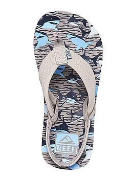 Reef Infant Boys Little Ahi Sandals Tan Sharks