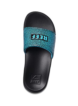 Reef Boys One Slide Sandals Blue Coral