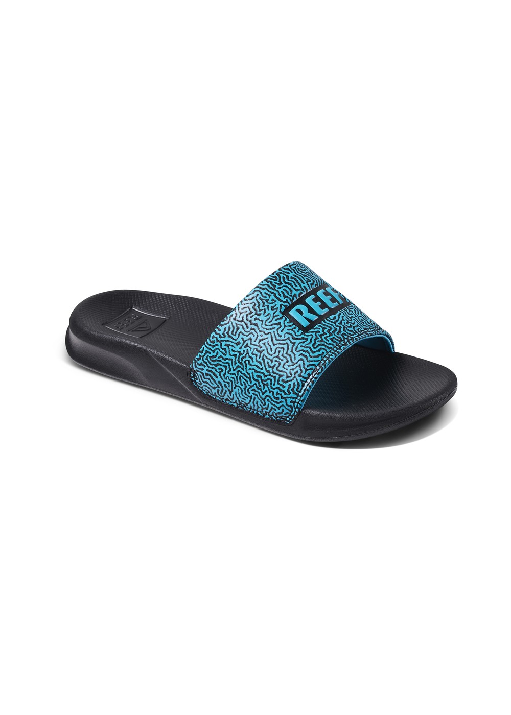 Reef Boys One Slide Sandals Blue Coral