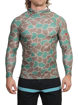 Florence Standard Issue Camo Hooded Rashvest Wood