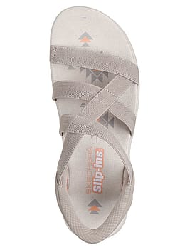 Skechers Reggae Slim Stretch Flex Sandals Taupe