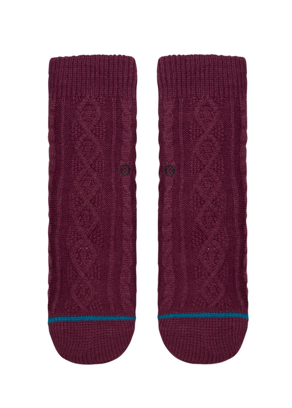 Stance Knitted Roasted Fluffy Slipper Socks Purple