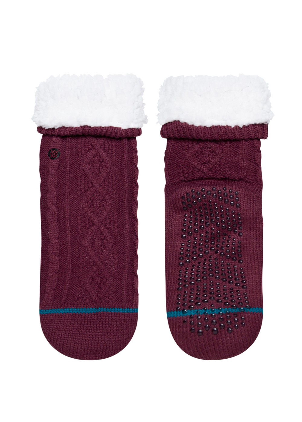 Stance Knitted Roasted Fluffy Slipper Socks Purple