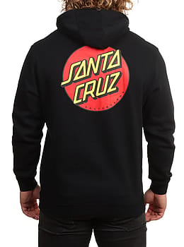 Santa Cruz Classic Dot Chest Hoodie Black