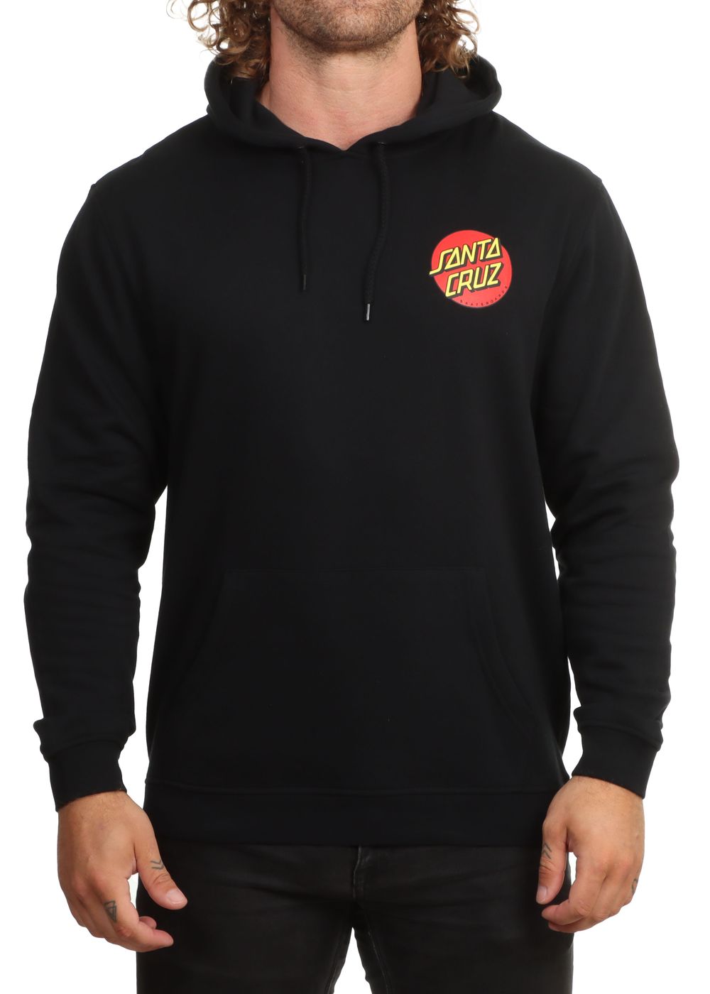Santa Cruz Classic Dot Chest Hoodie Black