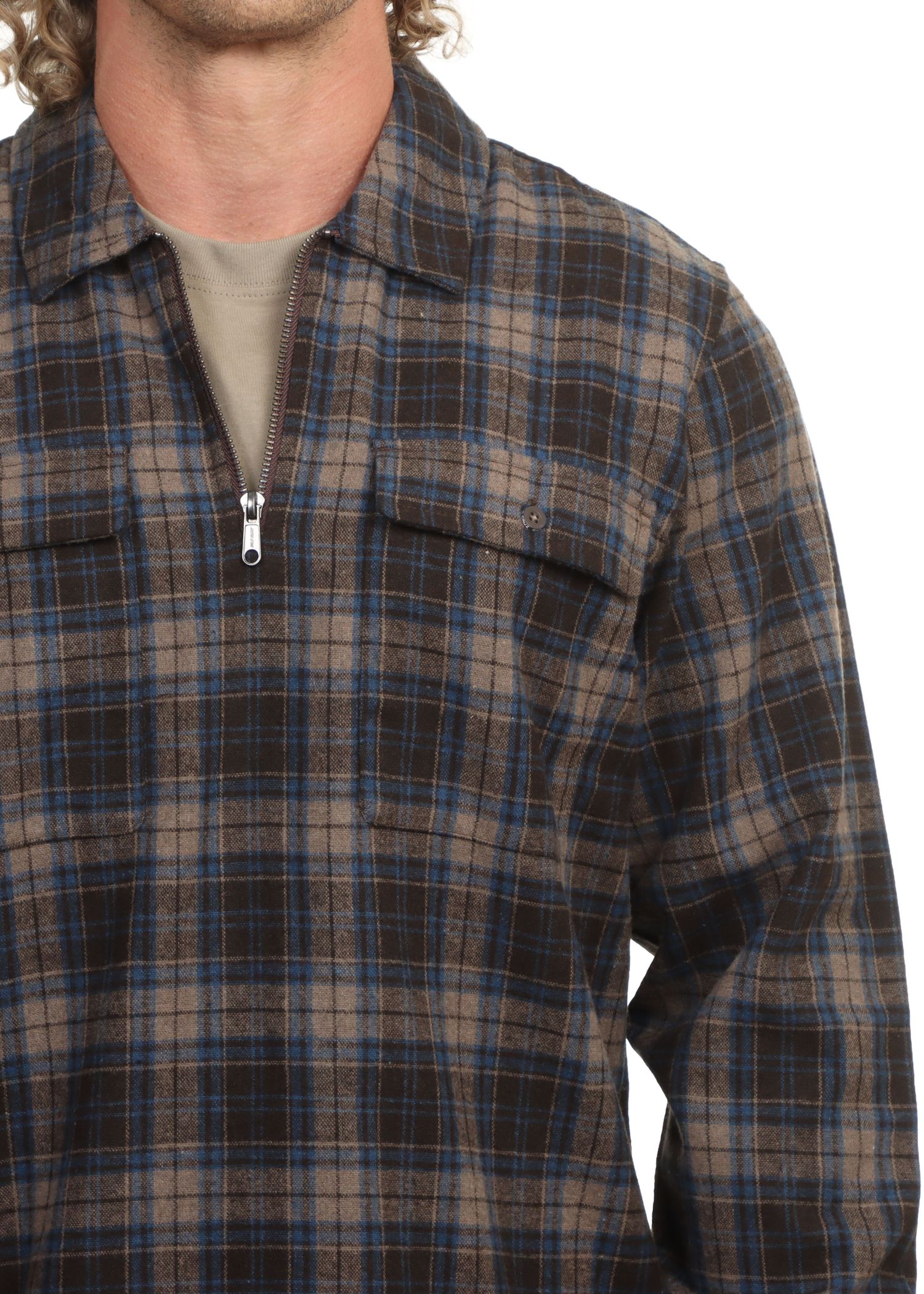 Santa Cruz Freddie Shirt Brown Check