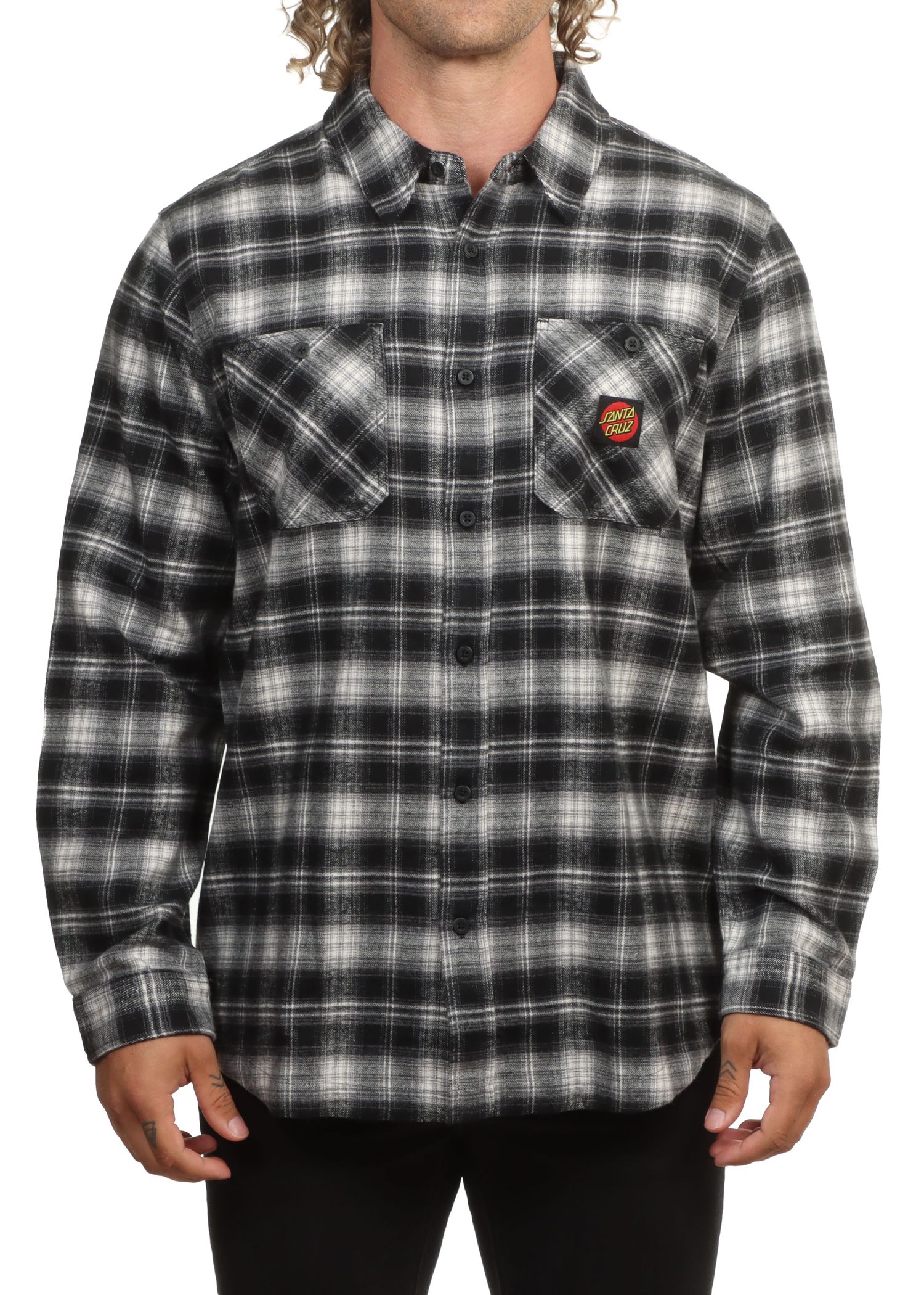 Santa Cruz Apex Shirt Grey Check