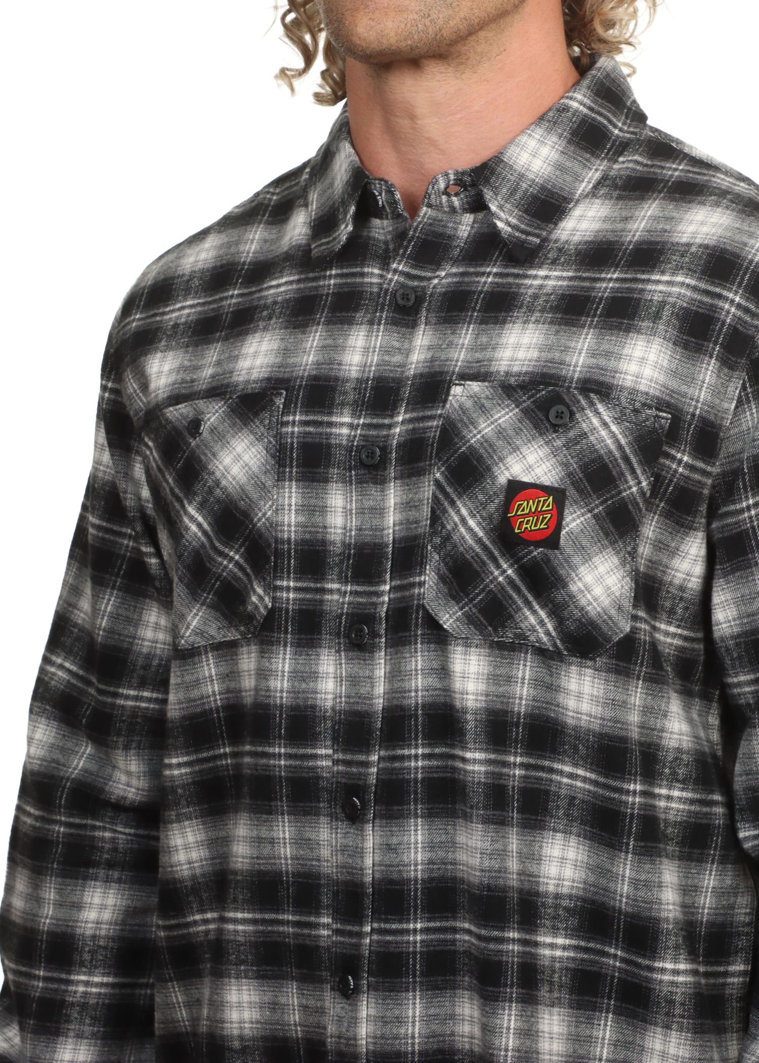 Santa Cruz Apex Shirt Grey Check