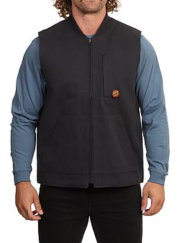 Santa Cruz Classic Label Vest Washed Black