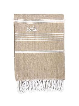 Sola Fouta Cotton Beach Towel Biscuit